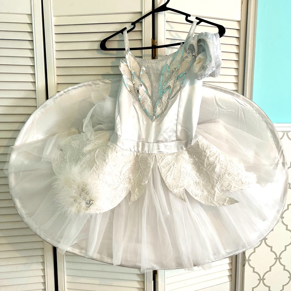 Chasing Fireflies Swan ballerina costume, size 8.